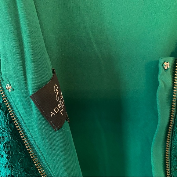 Adrianna Papell Green Lace Dress- Size 2 Petite - Picture 2 of 6